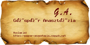 Gáspár Anasztázia névjegykártya