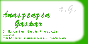 anasztazia gaspar business card